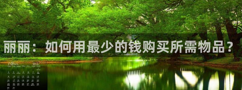 龙八国际Pt老虎机：丽丽：如何用最少的钱