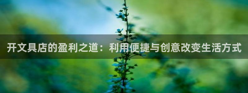 龙八国际网：开文具店的盈利之道：利用便捷