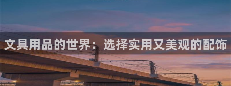 龙八国际APP客户：文具用品的世界：选择