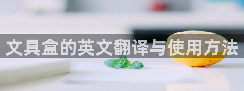 龙八国际下载地址：文具盒的英文翻译与使用